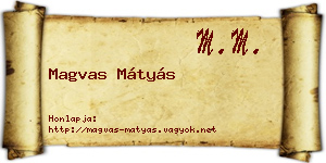 Magvas Mátyás névjegykártya